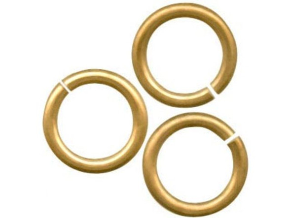 Yellow Plated Jump Ring, Round, 13.5mm (ounce)
