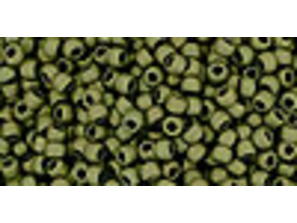 TOHO Glass Seed Bead, Size 11, 2.1mm, Matte-Color Dk Olive (Tube)