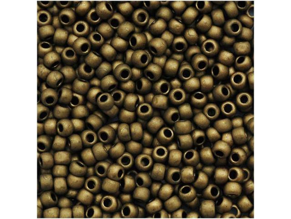 TOHO Glass Seed Bead, Size 11, 2.1mm, Matte-Color Dk Copper (Tube)