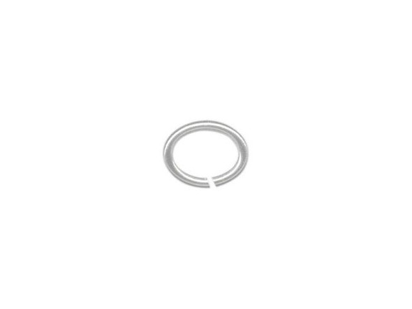Silver Plated Jump Ring, Oval, 5x7mm (ounce)