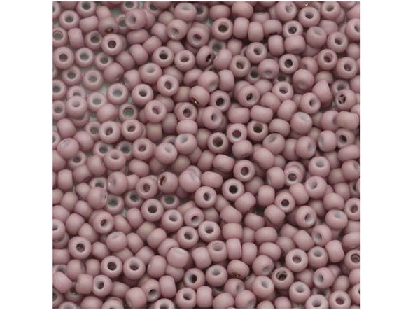 TOHO Glass Seed Bead, Size 11, 2.1mm, Opaque-Pastel-Frosted Lt Lilac (Tube)