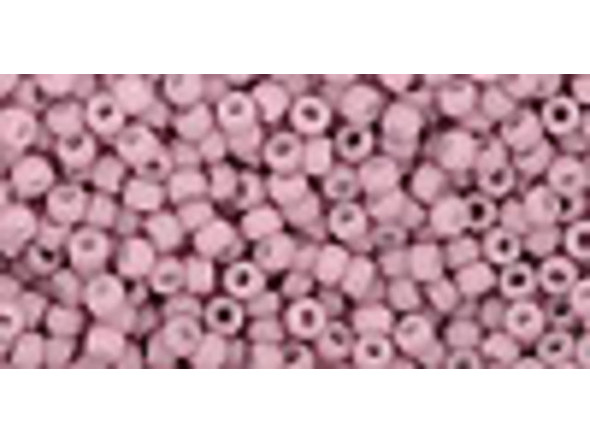 TOHO Glass Seed Bead, Size 11, 2.1mm, Opaque-Pastel-Frosted Lt Lilac (Tube)