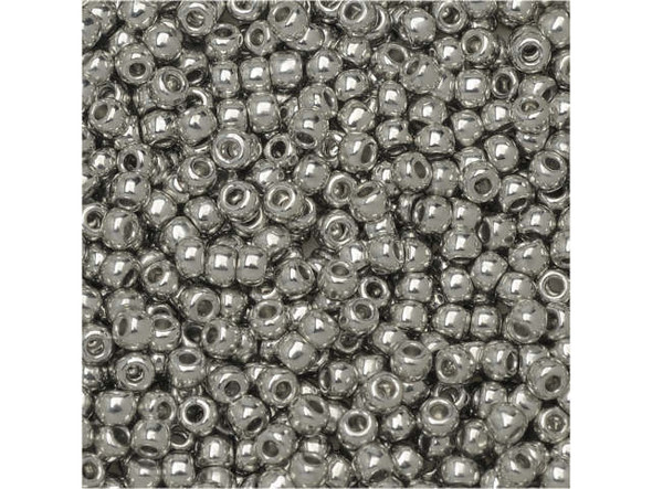 TOHO Glass Seed Bead, Size 11, 2.1mm, Metallic Silver (Tube)