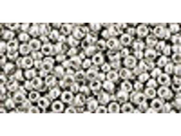 TOHO Glass Seed Bead, Size 11, 2.1mm, Metallic Silver (Tube)