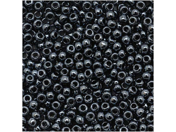 TOHO Glass Seed Bead, Size 11, 2.1mm, Metallic Hematite (Tube)