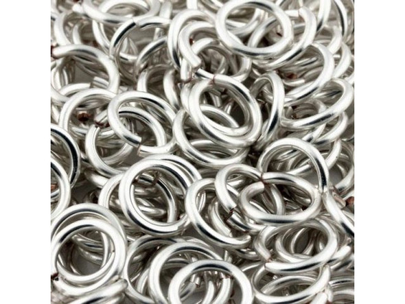 Jump Rings for Chain Maille, Round, Copper, 20ga, 5.6mm OD - Silver Color (ounce)