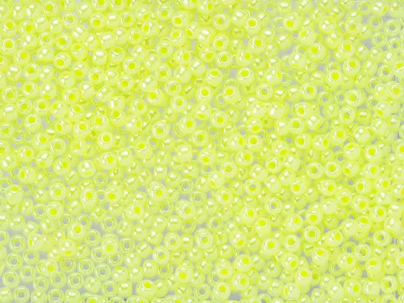 TOHO Glass Seed Bead, Size 11, 2.1mm, Neon Yellow (Tube)