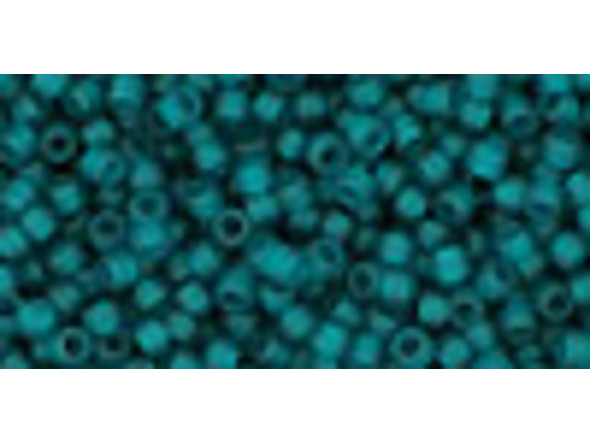 TOHO Glass Seed Bead, Size 11, 2.1mm, Transparent-Frosted Teal (Tube)