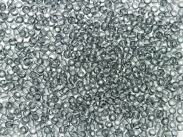 TOHO Glass Seed Bead, Size 11, 2.1mm, Transparent Black Diamond (Tube)