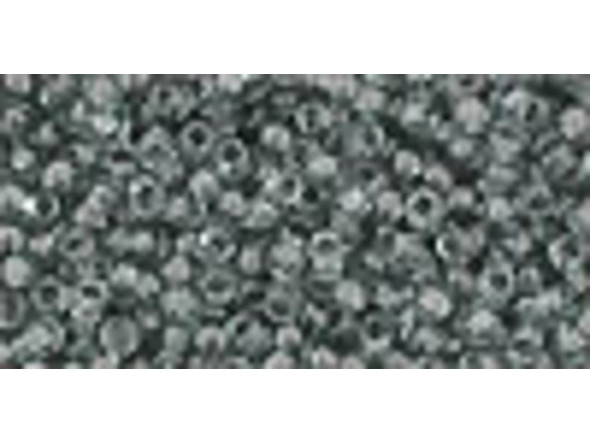 TOHO Glass Seed Bead, Size 11, 2.1mm, Transparent Black Diamond (Tube)