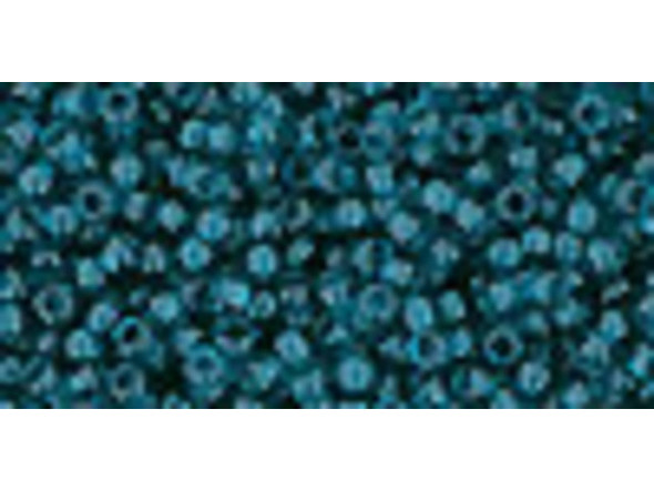 TOHO Glass Seed Bead, Size 11, 2.1mm, Transparent Capri Blue (Tube)