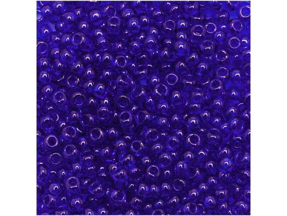 TOHO Glass Seed Bead, Size 11, 2.1mm, Transparent Cobalt (Tube)