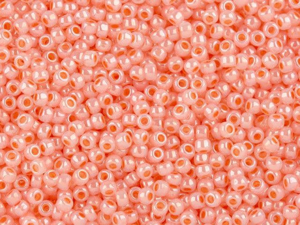 TOHO Glass Seed Bead, Size 11, 2.1mm, Ceylon Peach Blush (Tube)