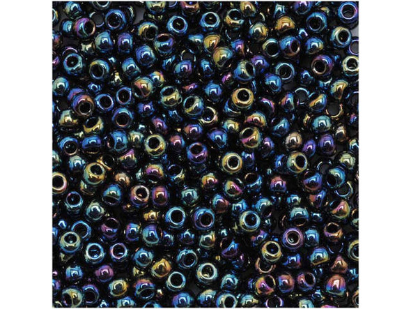 TOHO Glass Seed Bead, Size 11, 2.1mm, Metallic Rainbow Iris (Tube)