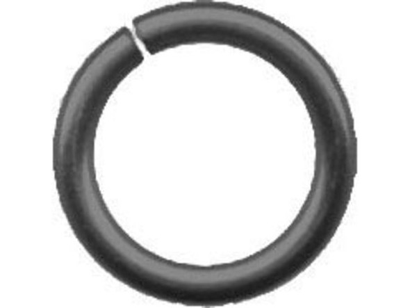 Jump Rings for Chain Maille, Round, Copper, 18ga, 7.6mm OD - Black (Pack)