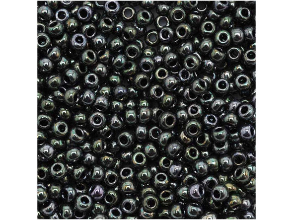 TOHO Glass Seed Bead, Size 11, 2.1mm, Metallic Moss (Tube)