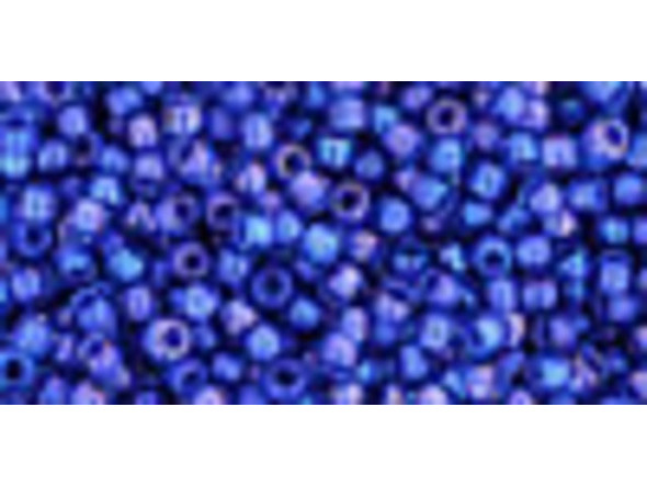 TOHO Glass Seed Bead, Size 11, 2.1mm, Inside-Color Lt Sapphire/Opaque Purple-Lined (Tube)