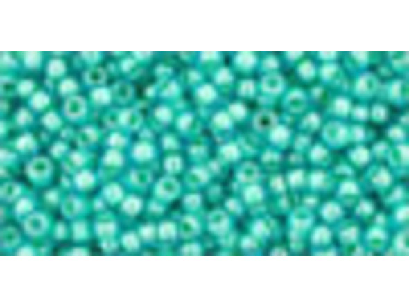 TOHO Glass Seed Bead, Size 11, 2.1mm, Inside-Color Aqua/Lt Jonquil-Lined (Tube)