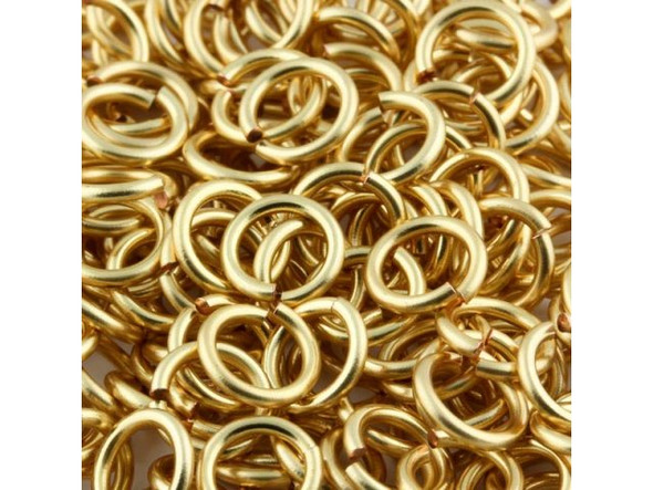 Jump Rings for Chain Maille, Round, Copper, 18ga, 6.6mm OD - Gold Color (ounce)