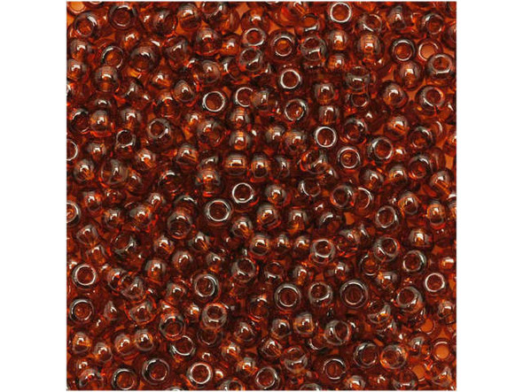 TOHO Glass Seed Bead, Size 11, 2.1mm, Transparent Smoky Topaz (Tube)
