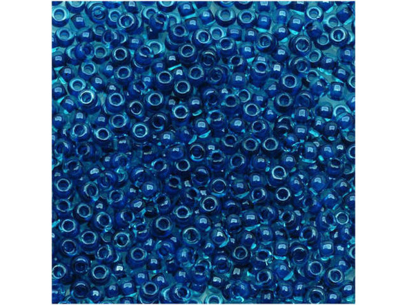 TOHO Glass Seed Bead, Size 11, 2.1mm, Inside-Color Aqua/Capri-Lined (Tube)