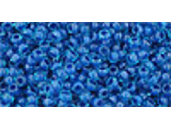 TOHO Glass Seed Bead, Size 11, 2.1mm, Inside-Color Aqua/Capri-Lined (Tube)