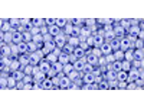 TOHO Glass Seed Bead, Size 11, 2.1mm, Ceylon Virginia Bluebell (Tube)