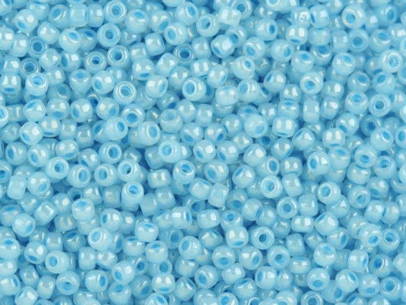 TOHO Glass Seed Bead, Size 11, 2.1mm, Ceylon Forget-Me-Not (Tube)