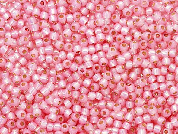 The uniform size and shape of Toho seed beads make them an excellent choice for beadwork and consistently-sized spacers.Toho seed beads are usually colorfast; however, galvanized and silver-lined  beads may fade over time. Protect them from bleach, excessive friction and direct sunlight to keep them looking like new. Seed Bead Facts What are seed beads? Popular, tiny glass beads commonly used for weaving and embellishment.How are they made? Glass is pulled or drawn using a hollow tube, and then   the glass is cut in small pieces. They are sometimes reheated to round   the ends.What's that funny little zero? That zero refers to   the number of aughts, which is a unit used to indicate the size of   small beads. The scale is inverted, so larger numbers of aughts   correspond to smaller beads (i.e. the bigger the number, the smaller   the bead). Size 11 would be 00000000000, but since that takes up too much   room, it is abbreviated to 110.  See Related Products links (below) for similar items and additional jewelry-making supplies that are often used with this item. 