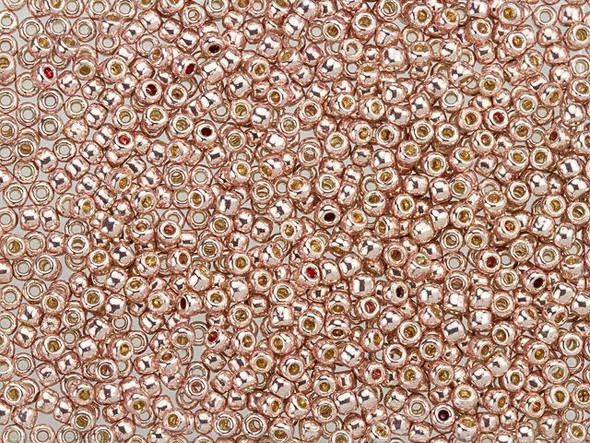 TOHO Glass Seed Bead, Size 11, 2.1mm, PermaFinish - Galvanized Sweet Blush (Tube)