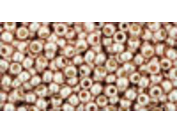 TOHO Glass Seed Bead, Size 11, 2.1mm, PermaFinish - Galvanized Sweet Blush (Tube)