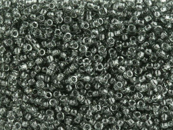 TOHO Glass Seed Bead, Size 11, 2.1mm, Transparent Gray (Tube)