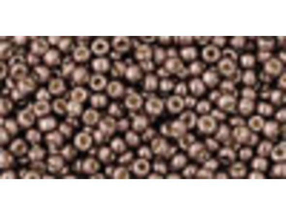 TOHO Glass Seed Bead, Size 11, 2.1mm, PermaFinish - Galvanized Mauve (Tube)