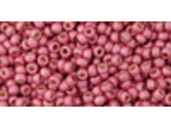 TOHO Glass Seed Bead, Size 11, 2.1mm, PermaFinish - Matte Galvanized Orchid (Tube)