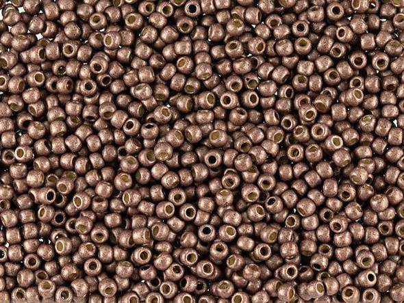 TOHO Glass Seed Bead, Size 11, 2.1mm, PermaFinish - Matte Galvanized Mauve (Tube)