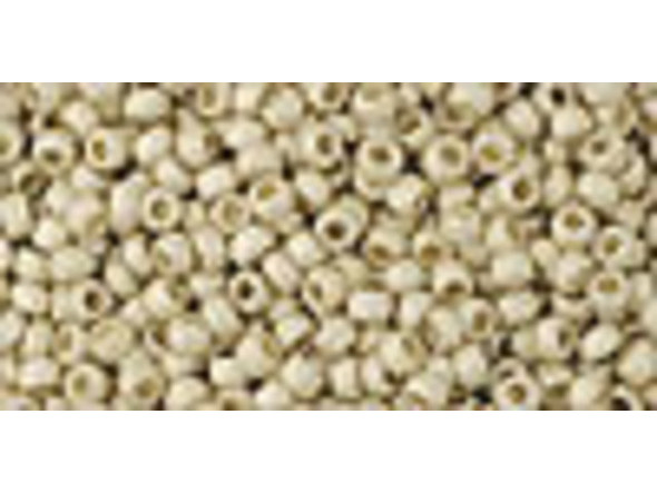 TOHO Glass Seed Bead, Size 11, 2.1mm, PermaFinish - Matte Galvanized Aluminum (Tube)