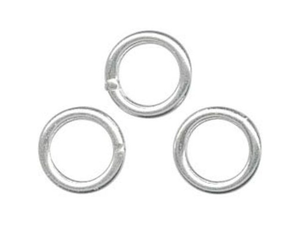 Sterling Silver Jump Ring, Round, Soldered - 4mm, 22-gauge (10 Pieces)