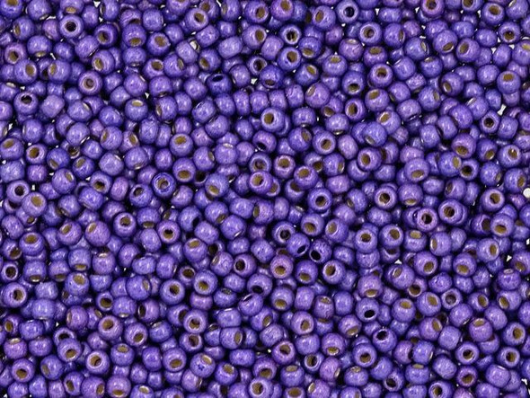 TOHO Glass Seed Bead, Size 11, 2.1mm, Permafinish - Matte Galvanized Violet (Tube)