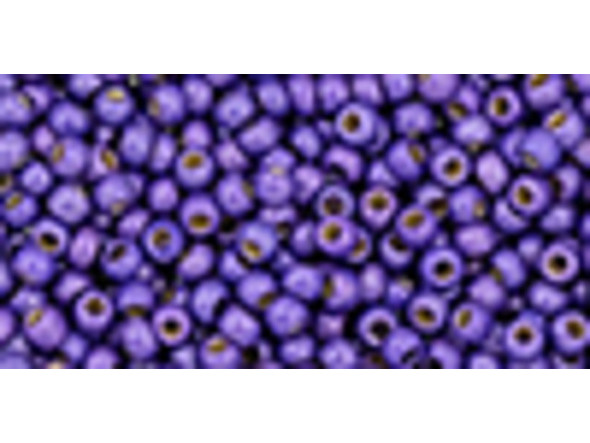 TOHO Glass Seed Bead, Size 11, 2.1mm, Permafinish - Matte Galvanized Violet (Tube)