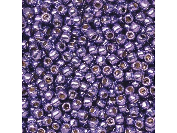 TOHO Glass Seed Bead, Size 11, 2.1mm, PermaFinish - Metallic Polaris (Tube)