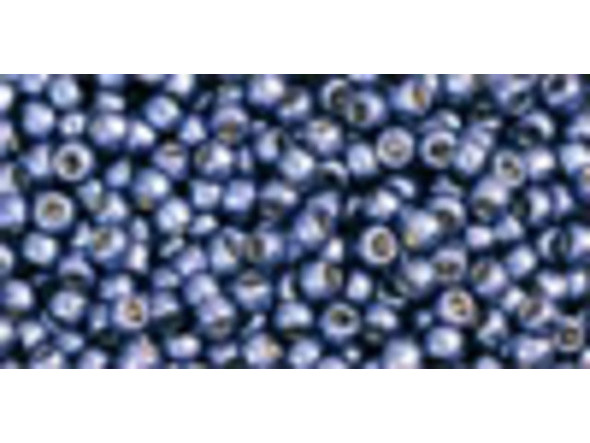 TOHO Glass Seed Bead, Size 11, 2.1mm, PermaFinish - Metallic Polaris (Tube)