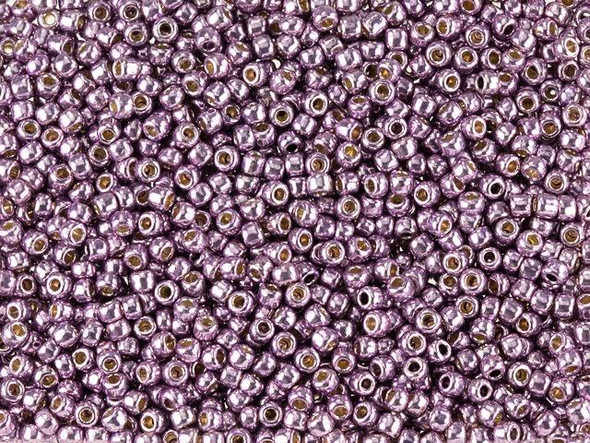 TOHO Glass Seed Bead, Size 11, 2.1mm, Permafinish - Galvanized Pale Lilac (Tube)