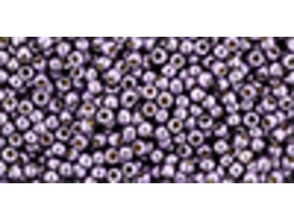 TOHO Glass Seed Bead, Size 11, 2.1mm, Permafinish - Galvanized Pale Lilac (Tube)