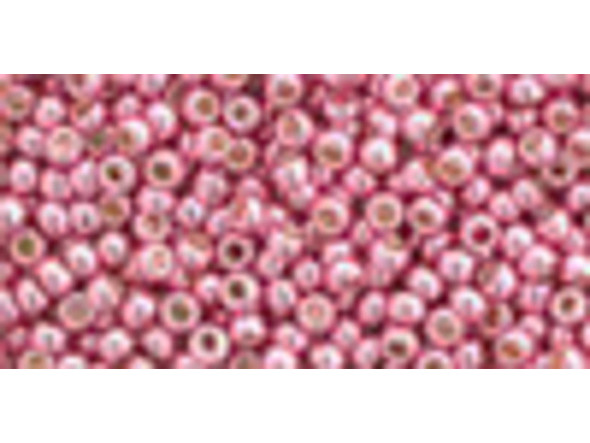 TOHO Glass Seed Bead, Size 11, 2.1mm, PermaFinish - Galvanized Pink Lilac (Tube)