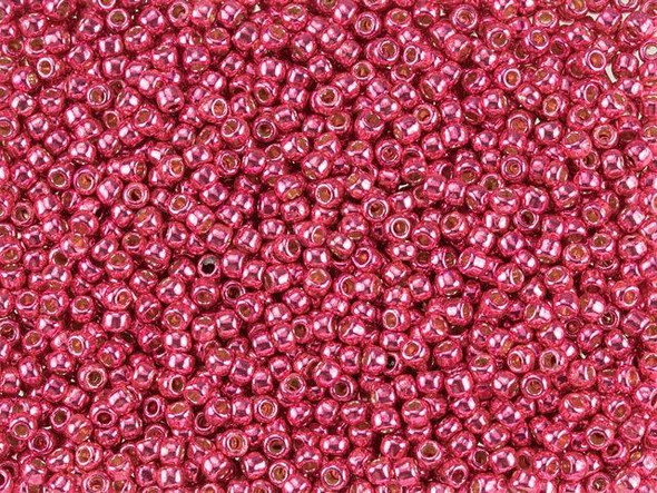 TOHO Glass Seed Bead, Size 11, 2.1mm, PermaFinish - Galvanized Orchid (Tube)