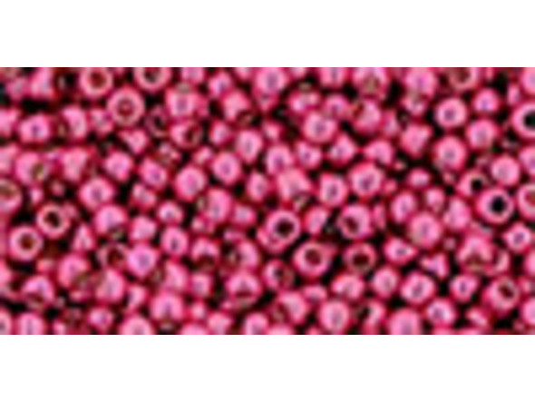 TOHO Glass Seed Bead, Size 11, 2.1mm, PermaFinish - Galvanized Orchid (Tube)