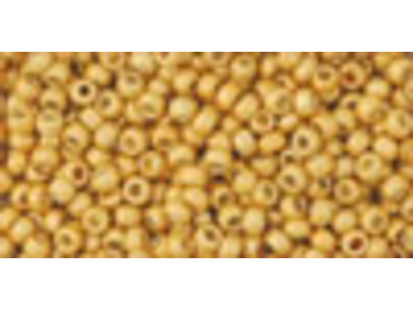 TOHO Glass Seed Bead, Size 11, 2.1mm, PermaFinish - Matte Galvanized Starlight (Tube)