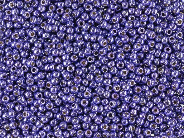 TOHO Glass Seed Bead, Size 11, 2.1mm, Permafinish - Galvanized Violet (Tube)