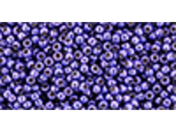 TOHO Glass Seed Bead, Size 11, 2.1mm, Permafinish - Galvanized Violet (Tube)