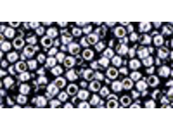 TOHO Glass Seed Bead, Size 11, 2.1mm, PermaFinish - Galvanized Gun Metal Gray (Tube)